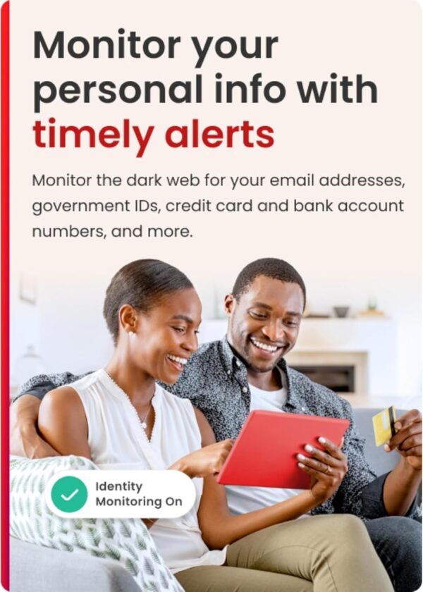 McAfee Total Protection 2025 5-Device | AntiVirus Software 2025 for PC, Secure VPN, Password Manager, Identity Monitoring | 1 Year Subscription Auto-Renewal