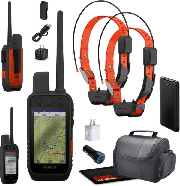 Garmin Alpha 300i Handheld Advanced Dogs Tracking & Training System Garmin Alpha 300i Handheld Advanced Dogs Tracking & Training System with inReach Technology Bundle with 2X Garmin Dog Collar Alpha TT25 Tracker & Training Collar with GPS Charger and More Accessories