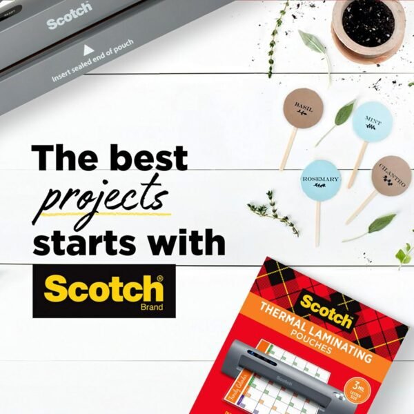 Scotch Brand PRO Thermal Laminator, Never Jam Technology Automatically Prevents Misfed Items, 2 Roller System, 9 inch (TL906)
