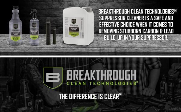 Breakthrough Clean Technologies Suppressor Cleaning Kit, 16oz. Removes Carbon and Lead depsosits