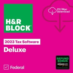 (Old Version) H&R Block Tax Software Deluxe 2023 with Refund (Old Version) H&R Block Tax Software Deluxe 2023 with Refund Bonus Offer (Amazon Exclusive) (PC/MAC Download)