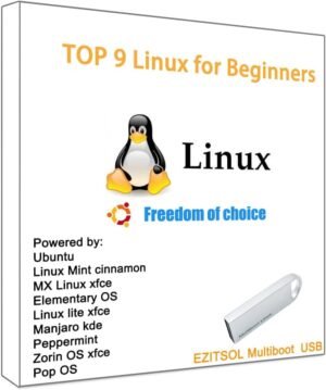 32GB 9-in-1 Linux bootable USB for Ubuntu,Linux Mint,Mx Linux,Zorin OS,Linux 32GB 9-in-1 Linux bootable USB for Ubuntu,Linux Mint,Mx Linux,Zorin OS,Linux Lite,ElementaryOS etc.| Try or Install Linux | Top 9 Linux for Beginners| Boot Repair | multiboot USB