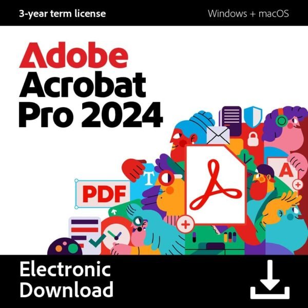 Adobe Acrobat Pro 2024| PC/Mac Code | Software Download | Adobe Acrobat Pro 2024| PC/Mac Code | Software Download | PDF Software | 3-year term license | non-renewing | Activation Required