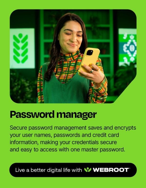 715ySLyrT7L._AC_SL1500_.jpg Webroot Internet Security Complete | Antivirus Software 2025 | 5 Device | 1 Year Keycard for PC/Mac/Chromebook/Android/IOS + Password Manager, Performance Optimizer and Cloud Backup | Packaged Version