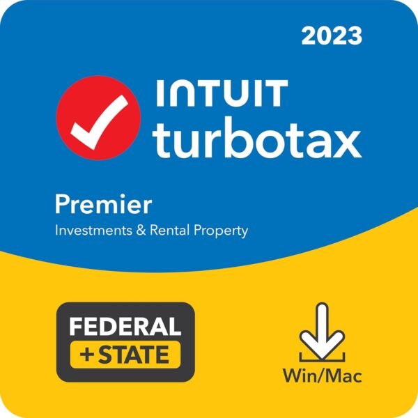 [Old Version] TurboTax Premier 2023, Federal & State Tax Return [PC/Mac Download]