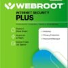Webroot Internet Security Plus | Antivirus Software 2025 | 3 Device | 1 Year Keycard for PC/Mac/Chromebook/Android/IOS + Password Manager | Packaged Version