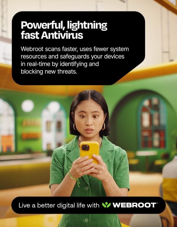 71e2VjdVuL._AC_SL1500_.jpg Webroot Internet Security Complete | Antivirus Software 2025 | 5 Device | 1 Year Keycard for PC/Mac/Chromebook/Android/IOS + Password Manager, Performance Optimizer and Cloud Backup | Packaged Version