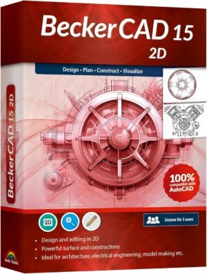 BeckerCAD 15 - 2D software for home design, architecture, engineering BeckerCAD 15 - 2D software for home design, architecture, engineering and more, compatible with AutoCAD, Lifetime License for Win 11, 10, 8.1, 7