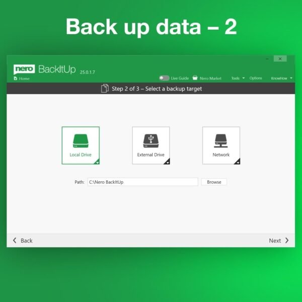 Nero Backup software | data backup, data recovery, cloud, auto backup, recovery, fully automated backups | Unlimited license | 1 PC | Windows 11/10/8/7