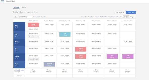 Express Schedule Plus Employee Scheduling Software [PC Download]