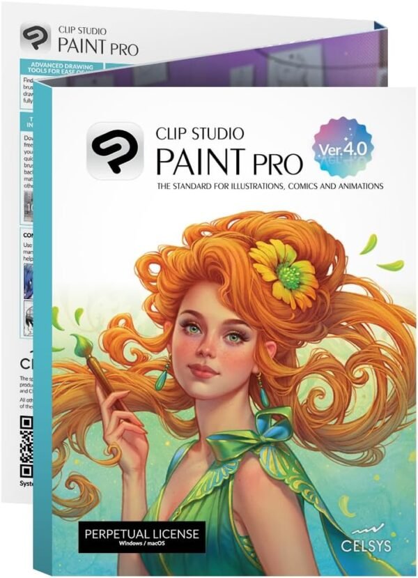 CLIP STUDIO PAINT PRO - Version 4 | Perpetual License | for Windows and macOS