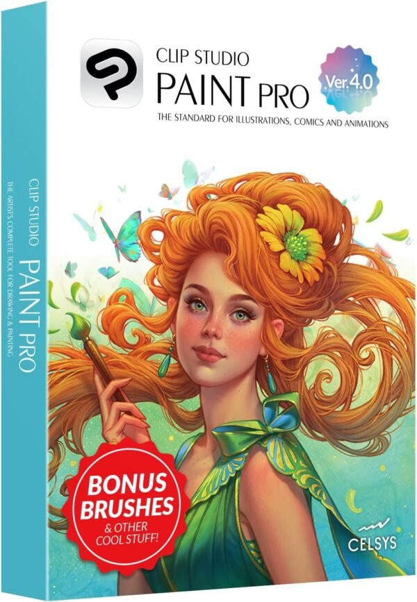 CLIP STUDIO PAINT PRO - Version 4 | Perpetual License | for Windows and macOS
