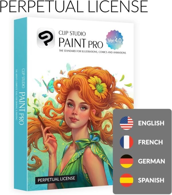 CLIP STUDIO PAINT PRO - Version 4 | Perpetual License | for Windows and macOS