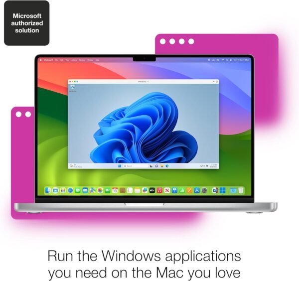 Parallels Desktop 26 for Mac | Run Windows on Mac Virtual Machine Software | Authorized by Microsoft |1 Year Subscription [Mac Download]