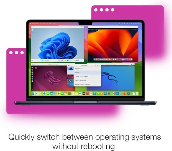 Parallels Desktop 26 for Mac | Run Windows on Mac Virtual Machine Software | Authorized by Microsoft |1 Year Subscription [Mac Download]