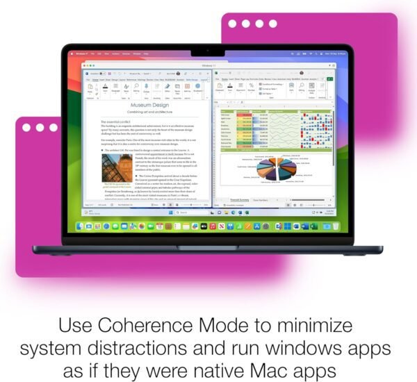 Parallels Desktop 26 for Mac | Run Windows on Mac Virtual Machine Software | Authorized by Microsoft |1 Year Subscription [Mac Download]