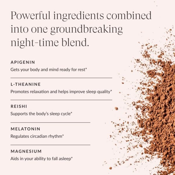 Beam Dream Sleep Powder, L-Theanine, Apigenin, Reishi and Magnesium, Third Party Tested Natural Sleep Aid & Sleep Supplement, Health and Wellness Gift, Natural Sleep Support, Non-GMO, 30 Servings