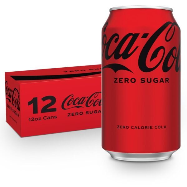 Coca-Cola Zero Sugar Soda, 12 fl oz Cans, 12 Pack Coca-Cola Zero Sugar Soda, 12 fl oz Cans, 12 Pack - Classic Cola Soft Drink Fridge Pack