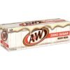 A&W Zero Sugar Root Beer Soda, 12 fl oz cans, 12 pack