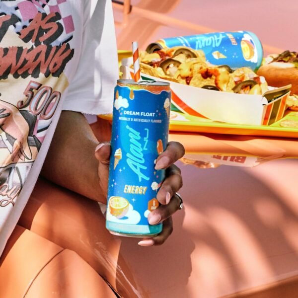 Alani Nu DREAM FLOAT, Sugar Free, Low Calorie Energy Drinks, 200mg Caffeine, Biotin, B Vitamins, Zero Sugar, 10 Calories, 12 Fl Oz Cans, 24 Pack