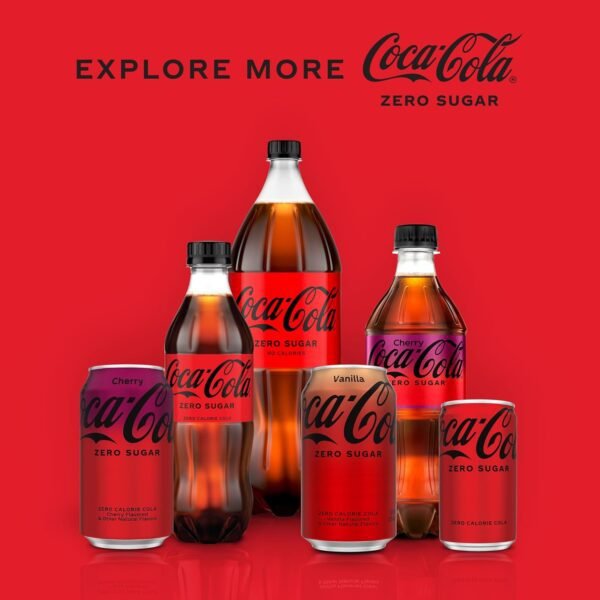 Coca-Cola Zero Sugar Cherry Diet Soda Soft Drink, 16.9 fl oz, 6 Pack