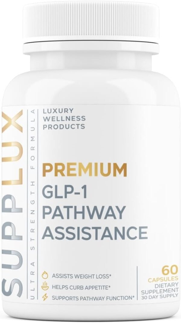 GLP-1 Pathway Assistance - Weight Loss Pills for Women & Fat Burner for Men + Appetite Suppressant w/ 5 Ingredients | Diet Supplement Pills | 3rd Party Tested Supplement - 60 Capsules for Adults