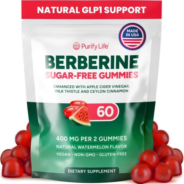 GLP-1 Support Supplement, Sugar-Free Berberine Complex Gummies with Ceylon Cinnamon, Milk Thistle, and ACV [AMPK Metabolic Activator] Berberine Supplement for Appetite Support | Diet Kits & Systems