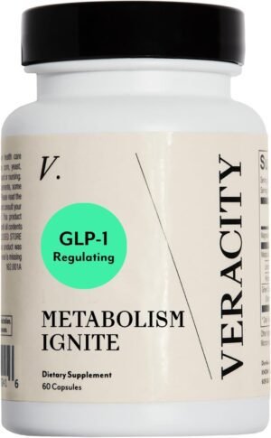 Veracity Metabolism Ignite - Boosts GLP-1 to Reduce Appetite and Cravings for Clinically Proven Weight Loss - Natural GLP-1 & Metabolic Support Supplement - Burns Fat - Side Effect Free - 30 Serving