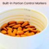 Uba Portion Control Bowl (PORCELAIN) for Measuring, Bariatric Diet, Diabetes & Healthy Eating