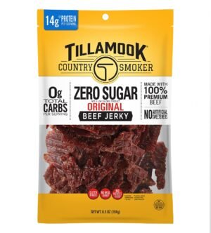 Tillamook Country Smoker Keto Friendly Zero Sugar Beef Jerky, Original, Tillamook Country Smoker Keto Friendly Zero Sugar Beef Jerky, Original, 6.5 Ounce