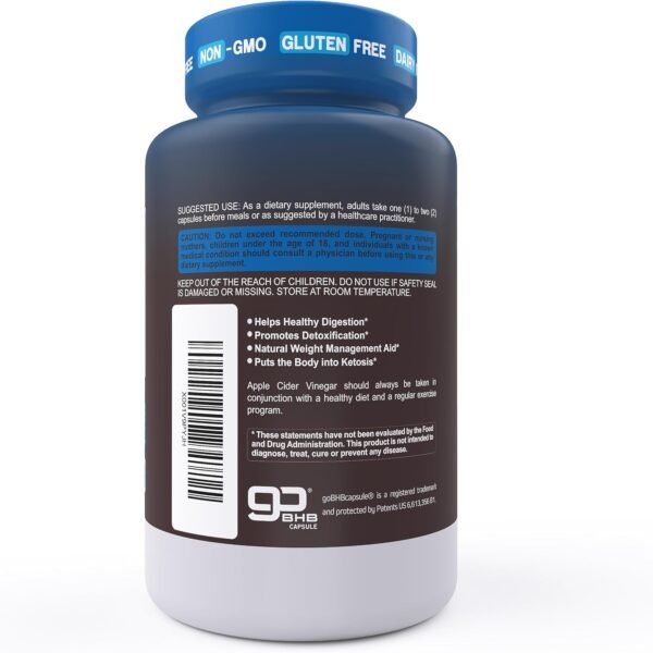 Herbtonics Metabolic Optimizer & Satiety Complex | Apple Cider Vinegar + BHB Capsules | Supports Healthy GLP-1 Levels, Fullness, Appetite, Craving & Weight Management | 60 Capsules