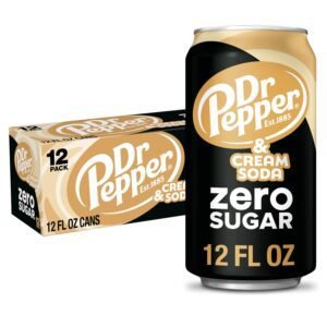 DR PEPPER and Cream Soda Zero Sugar, 12 fl oz DR PEPPER and Cream Soda Zero Sugar, 12 fl oz cans, 12 pack
