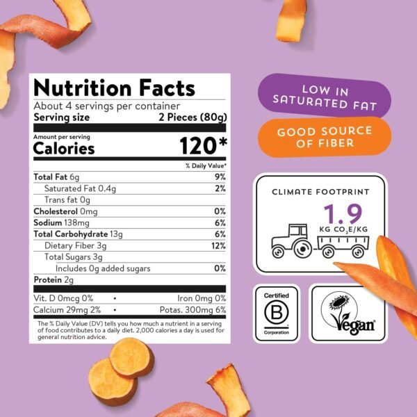 711SVYW-edL._SL1440_.jpg Strong Roots Sweet Potato Hash Browns, 7 Frozen Patties, Vegan & Gluten Free, Low in Sugar, Salt & Saturated Fat, No Trans Fat