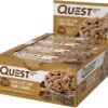 Quest Nutrition Chocolate Chip Cookie Dough Protein Bars, High Protein, Low Carb, Gluten Free, Keto Friendly, 12 Count