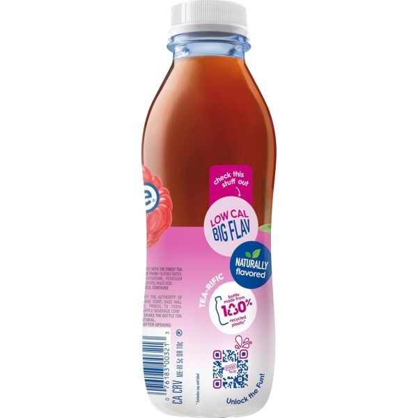 Snapple Zero Sugar Raspberry Tea, 16 fl oz recycled plastic bottle, Pack of 12