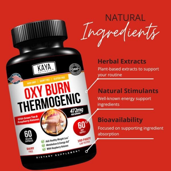 Kaya Naturals Supreme Fat Burner - Weight Loss Pills Women & Men - Appetite Suppressant Supplement - Powerful Thermogenic Diet Pills - Natural Energy Boost Oxy Burn 60 Count