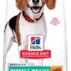 Hill's Science Diet Perfect Weight, Adult 1-6, Weight Management Support, Small Kibble, Dry Dog Food, Chicken Recipe, 25 lb Bag