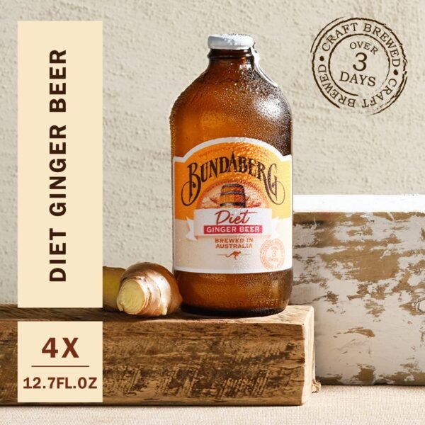Bundaberg Diet Ginger Beer, 12.7 Fl Oz (Pack of 4)