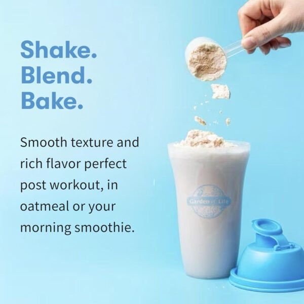 71DeAYF9foL._AC_SL1500_.jpg Garden of Life Protein Powder, Vegan Protein Powder, BCAA, Probiotics & Digestive Enzymes, Gluten & Lactose Free, Vanilla, 1.5 LB