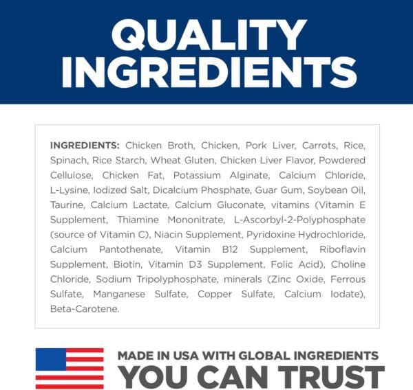 Hill's Science Diet Healthy Cuisine, Adult 1-6, Great Taste, Wet Cat Food, Roasted chicken & Rice Stew, 2.8 oz Can, Case of 24