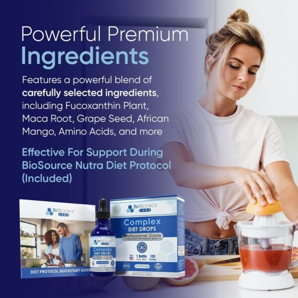 71OLibVA2qL._AC_SL1500_.jpg BioSource Labs Complex Diet Drops – Best Natural Drops for Men and Women (1 Bottle, 2 fl oz) - 30 Day Supply