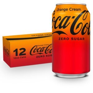 Coca-Cola Zero Sugar Orange Cream Soda Soft Drink, Fridge Pack Cans, 12 fl oz, 12 Pack