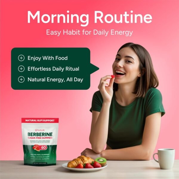 GLP-1 Support Supplement, Sugar-Free Berberine Complex Gummies with Ceylon Cinnamon, Milk Thistle, and ACV [AMPK Metabolic Activator] Berberine Supplement for Appetite Support | Diet Kits & Systems