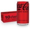 Coca-Cola Coke Zero Sugar Diet Soda, 10 Pack
