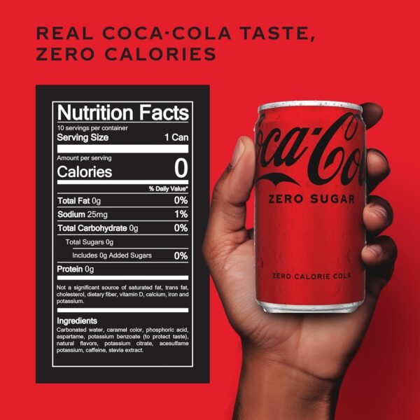 Coca-Cola Coke Zero Sugar Diet Soda, 10 Pack