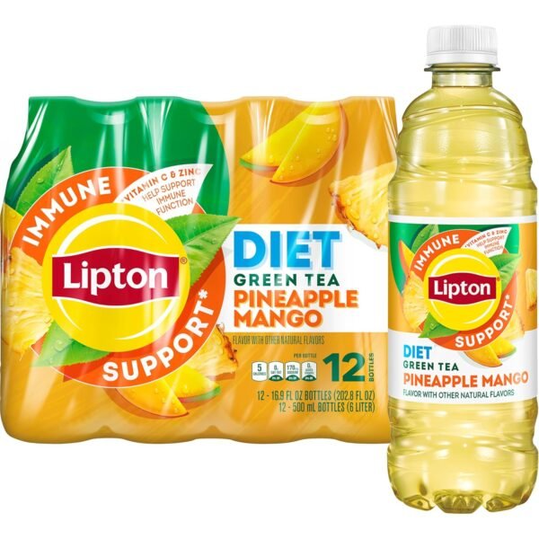Lipton Immune Support Diet Pineapple Mango, 16.9 Fl Oz Bottles Lipton Immune Support Diet Pineapple Mango, 16.9 Fl Oz Bottles (Pack of 12)