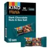 KIND Minis, Dark Chocolate Nuts & Sea Salt, Healthy Snacks, KIND Minis, Dark Chocolate Nuts & Sea Salt, Healthy Snacks, Gluten Free, Low Calorie Snacks, Low Sugar, 10 Count