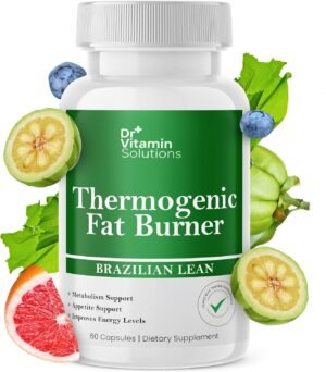 Thermogenic Fat Burner Brazilian Lean, Weight Loss Pills for Women, Waist Trimmer & Supplements for Bloating for Women & Men, 60 Capsules
