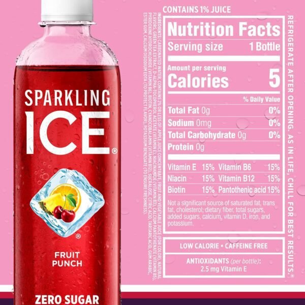 81H4ZAwiC2L._SL1500_.jpg Sparkling Ice Purple Variety Pack, Flavored Water, Zero Sugar, with Vitamins and Antioxidants, 17 fl oz, 12 count (Black Raspberry, Cherry Limeade, Orange Mango, Kiwi Strawberry)