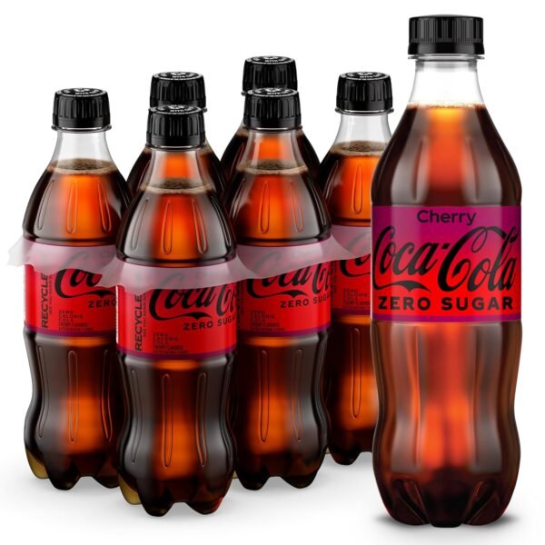 Coca-Cola Zero Sugar Cherry Diet Soda Soft Drink, 16.9 fl oz, 6 Pack